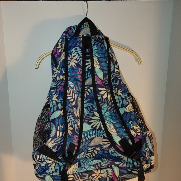 Hawaii Spirit Floral Design Canvas Backpack Beach Bag 2 bottle holders - Picture 7 of 16